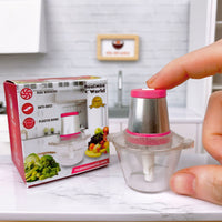 Miniature REAL Food Processor in Cherry Pink | Tiny Food Cooking Shop