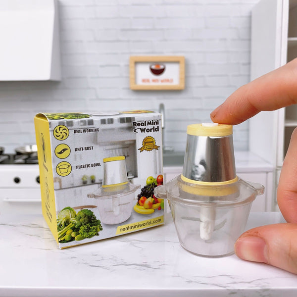 Miniature REAL Food Processor in Pastel Yellow| Miniature Cooking Kitchen Store