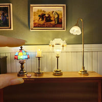 Miniature REAL Colored Painted Resin Lamp | Real Mini World Dollhouse miniature shop