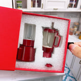 Miniature REAL Blender 2in1 Set (Red) | Mini Food Cooking Set