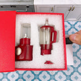 Miniature REAL Blender 2in1 Set (Red) | Mini Food Cooking Set