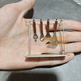 Miniature REAL Stainless Steel Cookware + Rack Set | Mini Cooking Store