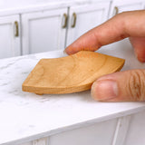 Miniature Wooden Sushi Geta Curve Plate | Japanese Mini Cooking Shop