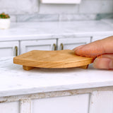 Miniature Wooden Sushi Geta Curve Plate | Japanese Mini Cooking Shop