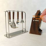 Miniature REAL Stainless Steel Cookware + Rack Set | Mini Cooking Store