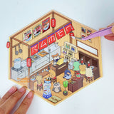 isometric sticker deco set | ramen shop | journaling sticker shop