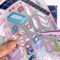 Make Your Own Arcade Deco Sticker Kit | Isometric Sticker Shop