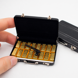 Miniature Gold Bars & Suitcase Set | Dollhouse Miniature Shop