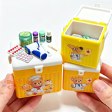 Miniature bear takeout medicine kit with miniature medicine boxes and medical accessories by Real Mini World.