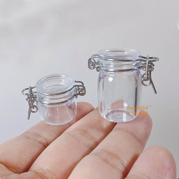 Real Jar Miniature REAL Jar With Hinged Lid in Pink | Tiny Food Cooking Shop ...