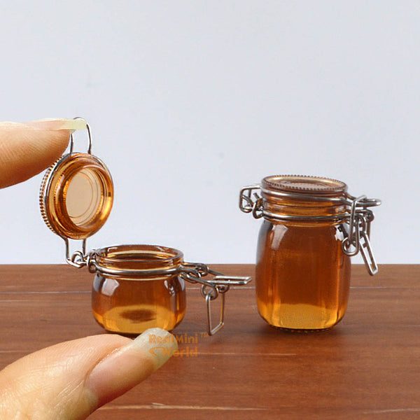 Real Jar Miniature REAL Jar With Hinged Lid in Pink | Tiny Food Cooking Shop ...