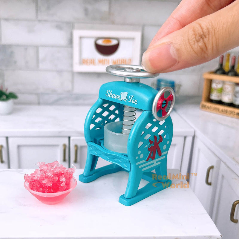【新品未開封】アイスメーカー シルバー コンパクト ミニチュア リアル 日本製 アイスシェーバー（ブルー） | ミニ