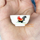 Miniature REAL Ceramic Rooster Bowl