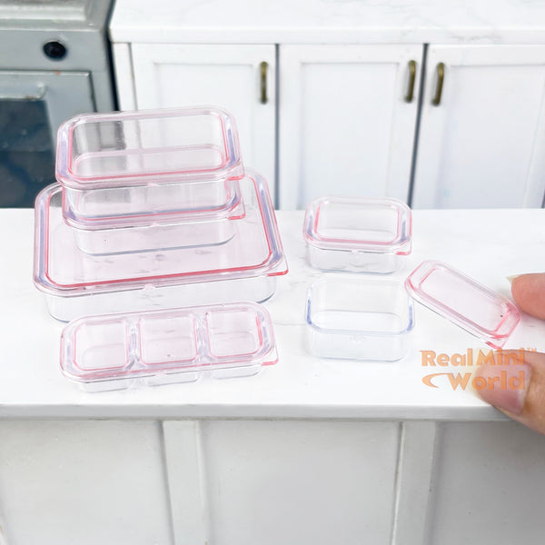 Miniature Food Container Box in Pink | Mini Food REAL Cooking SHOP