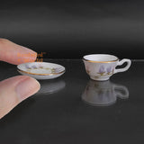 Miniature British Inspired Teacup + Plate Set