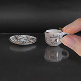 Miniature British Inspired Teacup + Plate Set