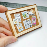 Miniature Cork Bulletin Board + Push Pin Set | Miniature Art & Journaling Shop