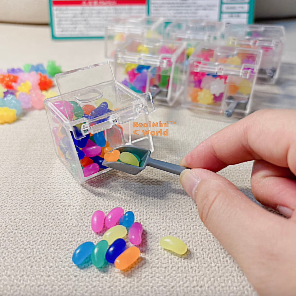 Stackable Candy Storage Containers Miniature Stackable Candy Display Container + Candy Scoop Set – Real ...