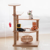 Miniature Wooden Cat Tree | Dollhouse Miniature & Diorama Shop