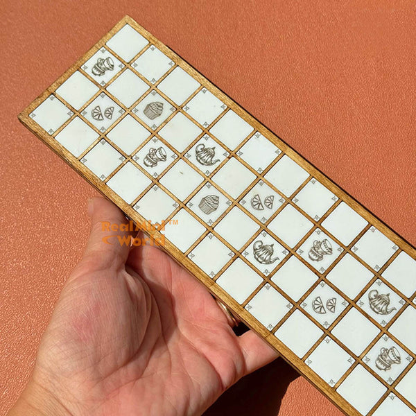 Miniature Ceramic Tiles in Tea Time Accent | Dollhouse Miniature Shop