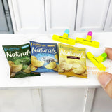 Miniature Potato Chip Bags + Clips Set | Mini Cooking Shop