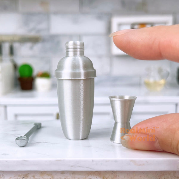 Miniature Cocktail Shaker Set 🍸| Mini Food Cooking Set – Real Mini World