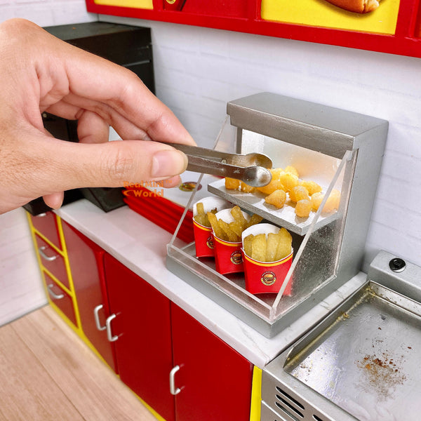 Miniature REAL Cooking Fast Food Kitchen Set | Mini Cooking Shop – Real ...