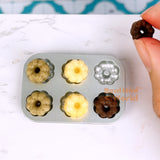 Miniature Flower Donut Baking Pan | Tiny Cake Baking Shop