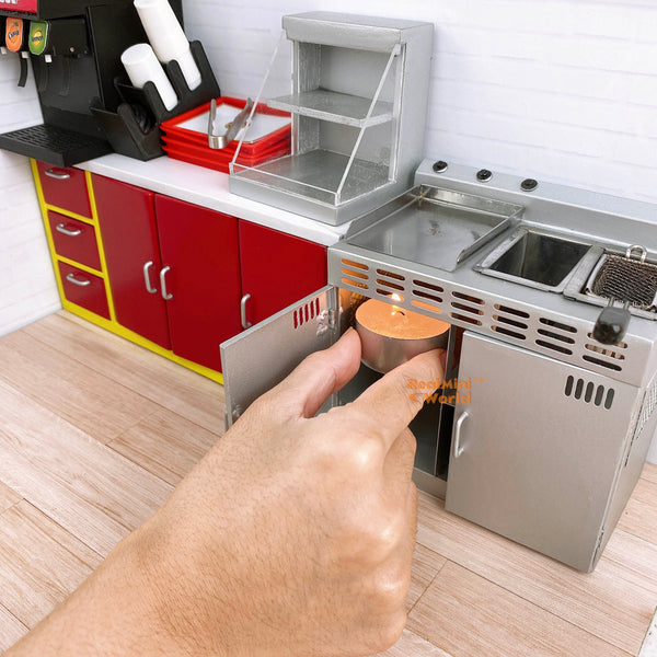 Miniature REAL Cooking Fast Food Kitchen Set | Mini Cooking Shop – Real ...