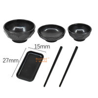 Miniature Japan Tableware Set (3 bowls + plate + Chopstick) | Mini Cooking Set Shop