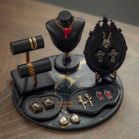 Miniature Jewelry & Display Set in black | Blythe Bjd Miniature Shop