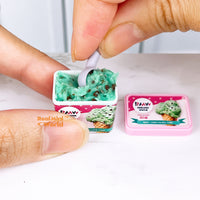 Miniature Cooking mint choco Ice Cream Series | Mini REAL Cooking Shop