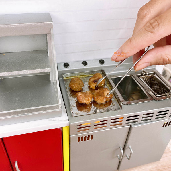 Miniature REAL Cooking Fast Food Kitchen Set | Mini Cooking Shop – Real ...