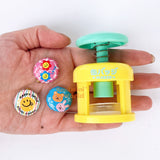 Miniature REAL Badge Maker Set (Yellow) | Functioning Miniature Shop