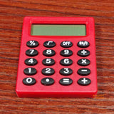 Miniature REAL Functioning  red Calculator | Dollhouse Miniature Shop