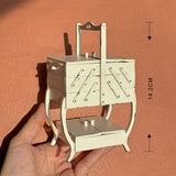 Miniature Vintage Ivory Sewing Cabinet 1:6 Scale | Dollhouse Miniature Shop
