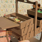 Miniature Vintage Sewing Cabinet 1:6 Scale | Dollhouse Miniature Shop