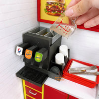 Miniature REAL Cooking Fast Food Kitchen Set