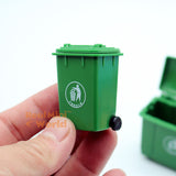 Miniature Real Public Trash Bin (Set of 2) | Dollhouse Miniature Shop