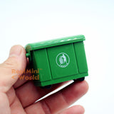 Miniature Real Public Trash Bin (Set of 2) | Dollhouse Miniature Shop