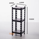 Miniature Small Aluminum Rack in Black | Dollhouse Diorama Shop