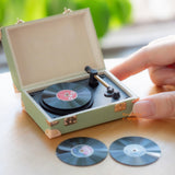 Miniature Retro Vinyl Record Players | Dollhouse  Miniature Shop