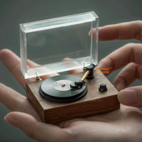 Miniature Vintage Living Room Vinyl Records Players |Dollhouse Shop