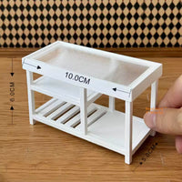 Miniature White 1:12 Kitchen Working Table | Mini Cooking Shop