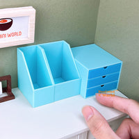 Miniature 1:6 Scale Table File Organizer Set |Dollhouse Miniature Shop