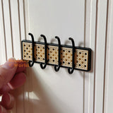 Miniature Rattan Webbing Style Wall Hanger in Black| Dollhouse Miniature Shop