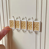 Miniature Rattan Webbing Style Wall Hanger in White | Dollhouse Miniature Shop