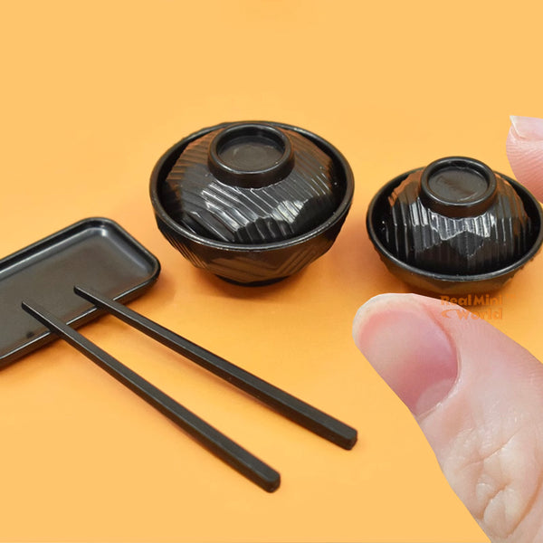 Tableware Mini Miniature Japan Tableware Set | Mini Cooking Set Shop – Real Mini World