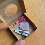 Miniature REAL pink Scissor with Tassel & Pouch | Miniature Art & Craft Shop