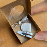 Miniature REAL white Scissor with Tassel & Pouch | Miniature Art & Craft Shop